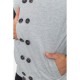 Кофта мужская на пуговицах, цвет светло-серый, 235R21831