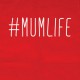 Фартух "#Mumlife", Червоний, Red, англійська