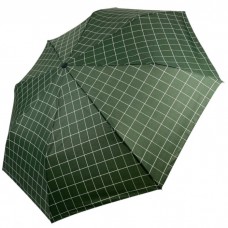 Жіноча парасолька напівавтомат Toprain на 8 спиць у клітинку, зелена, 02023-4