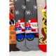 Комплект жіночих шкарпеток новорічних 3 пари, колір бежевий, темно-сірий, світло-сірий, 151R255