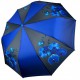 Жіноча складна парасолька напівавтомат на 10 спиць від Toprain з принтом "Гармонія", синя, 0622-2