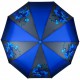 Жіноча складна парасолька напівавтомат на 10 спиць від Toprain з принтом "Гармонія", синя, 0622-2