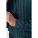 Сорочка чоловіча в смужку байкова, колір зелено-синій, 214R61- 95