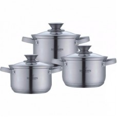 Набір кухонного посуду з нержавіючої сталі 6 предметів Bohmann BH-0516