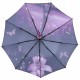 Жіноча автоматична парасолька на 9 спиць із принтом Ейфелева Вежа та квіти від Susino, фіолетова, 03026-3