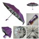 Жіноча парасолька напівавтомат Bellissimo з візерунком зсередини і тефлоновим просоченням, фіолетова, 018315-6