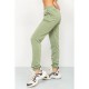 Спорт штани жіночі двонитка, колір оливковий, 226R030