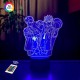 3D нічник "Тоору Ойкава та Котаро Бокуто" подарункова упаковка + 16 кольорів 3DTOYSLAMP