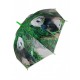Женский зонт-трость полуавтомат с зеленой ручкой от SWIFTS с пандой, 0335-5