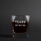 Склянка для віскі "Tears of my ex", англійська, Крафтова коробка