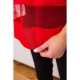 Літня шифонова блуза, з сіткою червоного кольору, 172R015