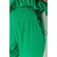 Костюм жіночий вільного крою жатка, колір зелений, 115R0530