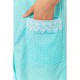 Халат жіночий у горох, колір бірюзовий, 102R346