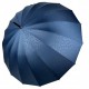 Жіноча парасолька-тростина на 16 спиць із принтом букв, напівавтомат від фірми Toprain, темно-синя, 01006-11