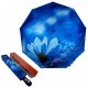 Жіноча парасолька-автомат у подарунковій упаковці на 9 спиць із квітковим принтом від Frei Regen, синя ручка, 09086-1
