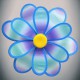 Ветрячок "Цветочек", диаметр 38 см, голубой