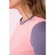 Рожево-сіра жіноча футболка, з натуральної тканини, 1