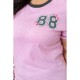 Піжама жіноча в смужку, колір рожево-сірий, 219RF- 031