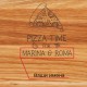 Дошка для нарізки "Pizza time" іменна, 35 см, англійська