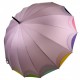 Жіноча парасолька-тростина напівавтомат на 16 спиць від Susino з різнокольоровим краєм, пудровий, Sys 031087-1