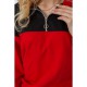 Спортивний жіночий костюм, колір чорно-червоний, 244R185