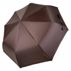 Жіноча однотонна парасолька напівавтомат від TNEBEST зі сріблястим покриттям зсередини, коричнева, 0614-3
