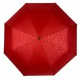 Жіноча парасолька напівавтомат червона з принтом букв по куполу 02052-4