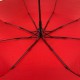 Жіноча парасолька напівавтомат червона з принтом букв по куполу 02052-4