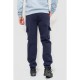 Спорт штаны мужские карго на флисе, цвет темно-синий, 241R0651