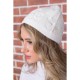 Однотонна жіноча шапка, молочного кольору, 167R7792