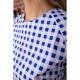 Літня сукня, в біло-синю клітинку з кишенями, 167R 10
