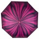 Жіноча парасолька напівавтомат з абстрактним принтом на 8 спиць від Toprain, рожева ручка, 02055-6
