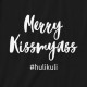 Свитшот унисекс "Merry Kissmyass", Чорний, L, Black, англійська
