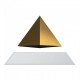 Левитирующая пирамида FLYTE, белое основание, золотистая пирамида