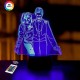 3D нічник "Джокер і Харлі Квін" подарункова упаковка + 16 кольорів + пульт ДК 3DTOYSLAM