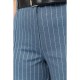 Штани костюмні жіночі, в смужку сіро-блакитного кольору, 102R5079