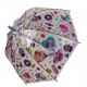 Дитяча прозора парасолька-тростина з малюнками, блакитна ручка, К0201-3