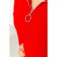 Кофта женская в рубчик, цвет красный, 221R001