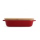 Форма для запікання з кришкою KitchenAid CC006108-001 8,8х24,8х40,4 см 3.8 л червона