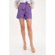 Жіночі шорти, з кишенями та поясом, фіолетового кольору, 115R329N