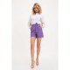 Жіночі шорти, з кишенями та поясом, фіолетового кольору, 115R329N