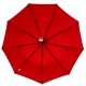 Жіноча складна парасолька напівавтомат на 9 спиць від Toprain з принтом квітів, червона, 0137-6