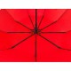 Жіноча складна парасолька напівавтомат на 9 спиць від Toprain з принтом квітів, червона, 0137-6