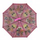 Детский зонт-трость, полуавтомат "LOL / ЛОЛ" от Paolo Rosi, с розовой ручкой, 0077-2
