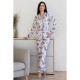 Женская фланелевая пижама П1008 Лаванда женская фланелевая пижама П1008