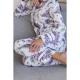 Женская фланелевая пижама П1008 Лаванда женская фланелевая пижама П1008