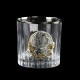 Набор для виски "Лидер", графин с овалом, 6 бокалов, платина, серебро, золото, хрусталь
