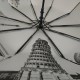 Жіноча парасолька напівавтомат Bellissimo з візерунком зсередини і тефлоновим просоченням, бежева, 018315-7