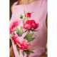 Коротка лляна сукня, з квітами Півонії, колір Рожевий, 1
