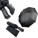 Мужской зонт полуавтомат на 10 спиц с системой антиветер черный от Toprain 0345-1